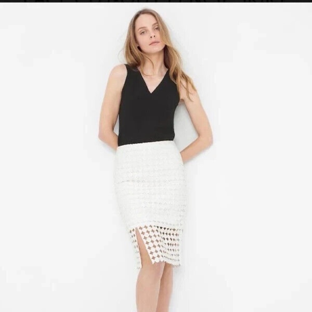 White House Black Market Crochet Pencil Skirt